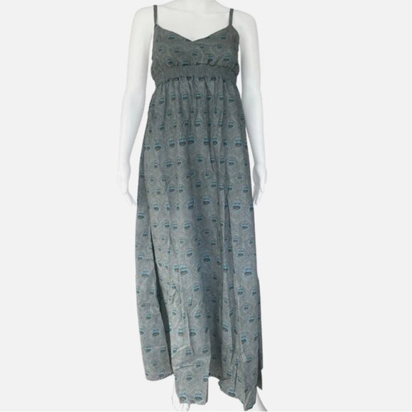 Popie’s Bordeaux Princess Dress Liberty London Cesar Peacock Small Medium Cotton - Picture 1 of 8